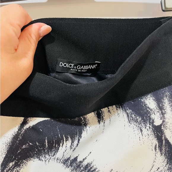 Dolce & Gabbana Black and White Pleated Skater Mini Skirt - Picture 3 of 3